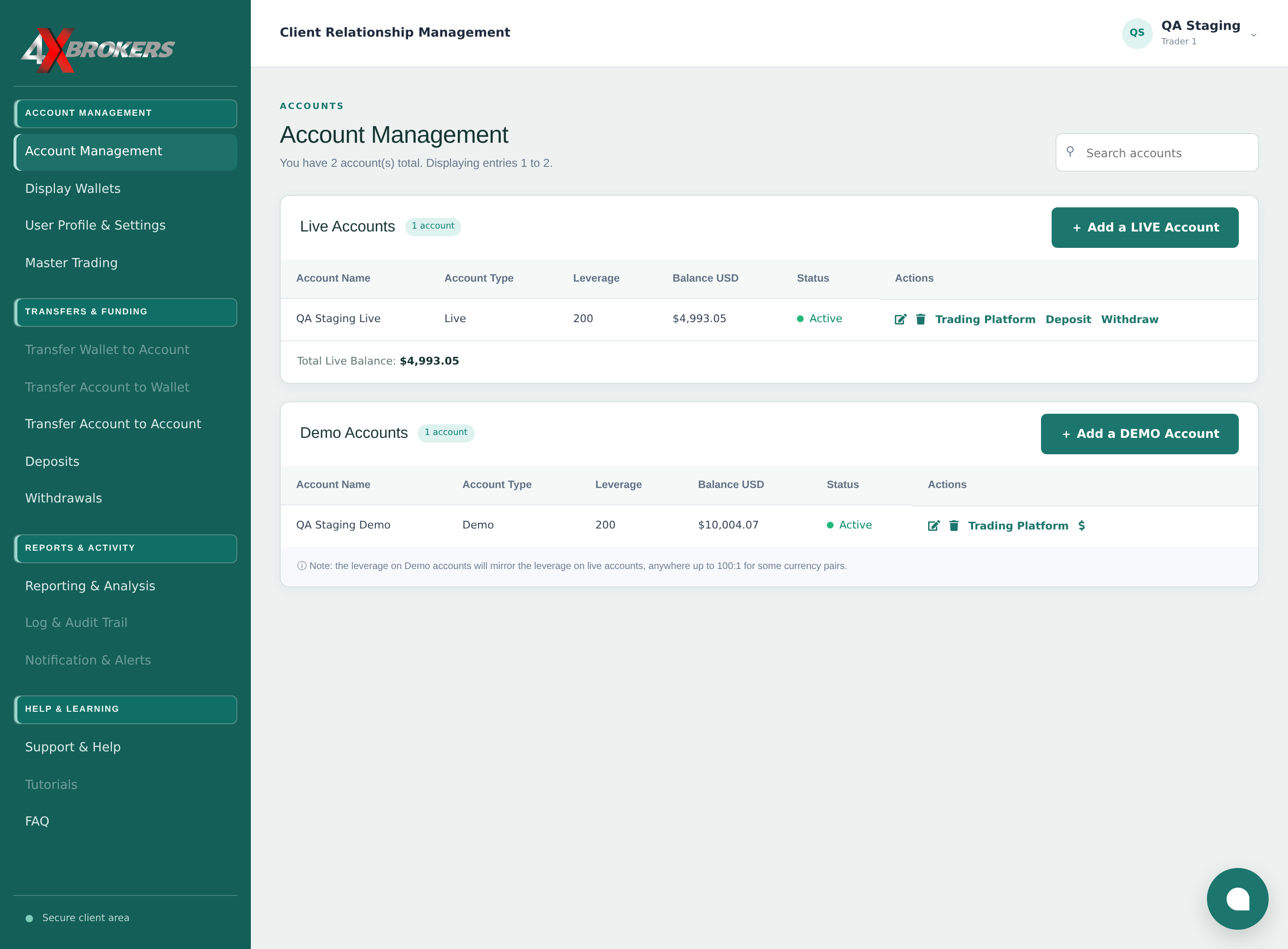 Create a New Demo Trading Account — step 2