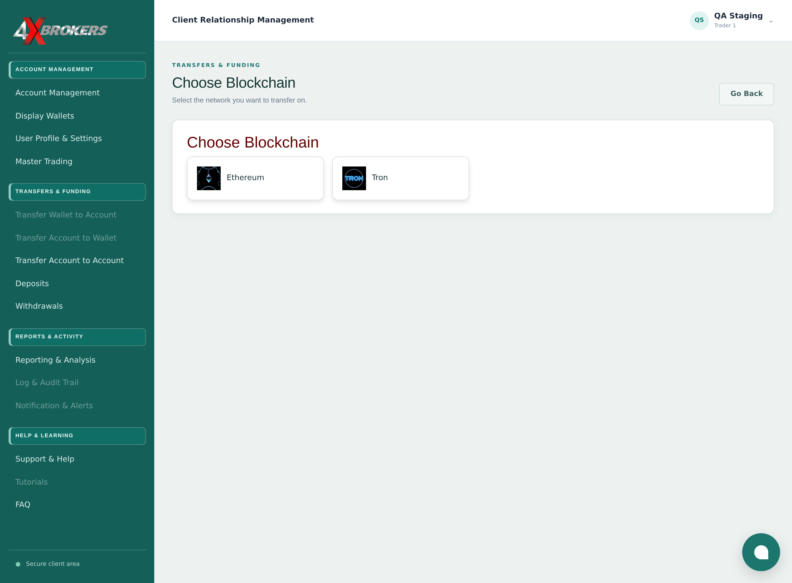Deposit Funds to a Live Account — step 3