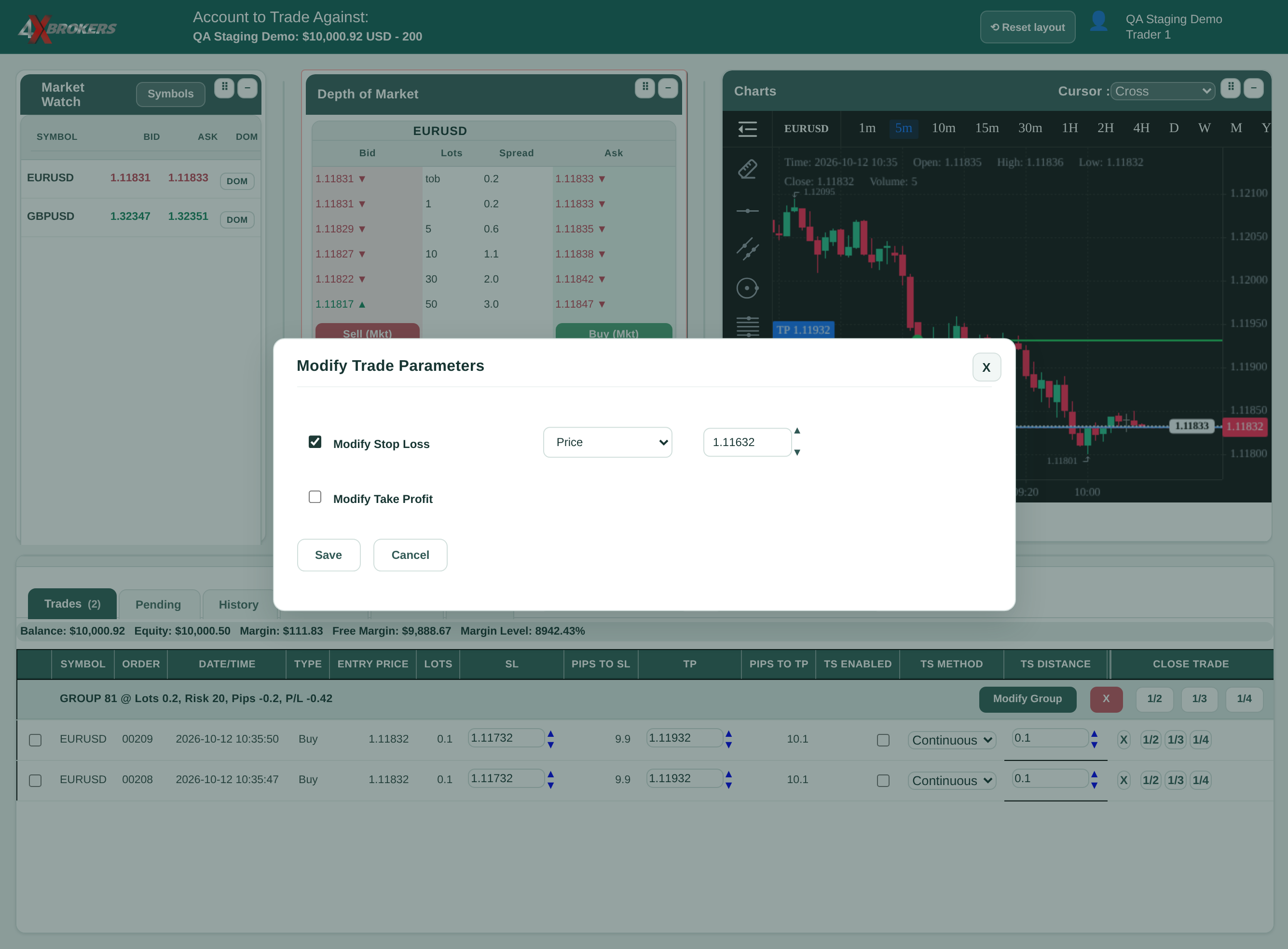 Group Trades and Set a Group Stop Loss — step 7